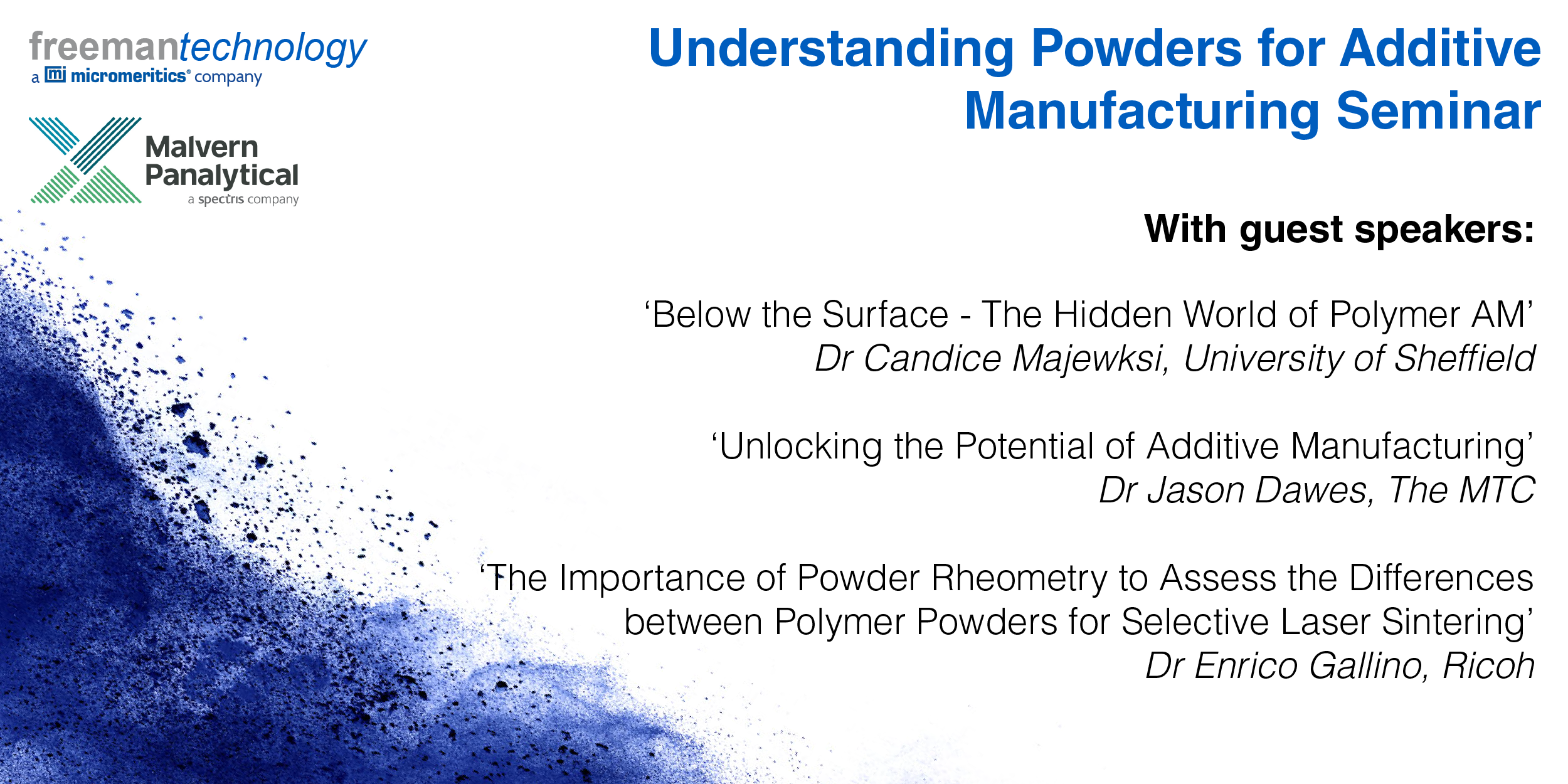 Understanding powders for additive manufacturing seminar (24 September 2019)
