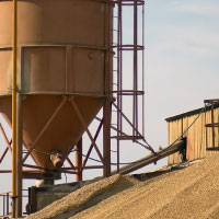 Image showing large hopper and a pile of grain